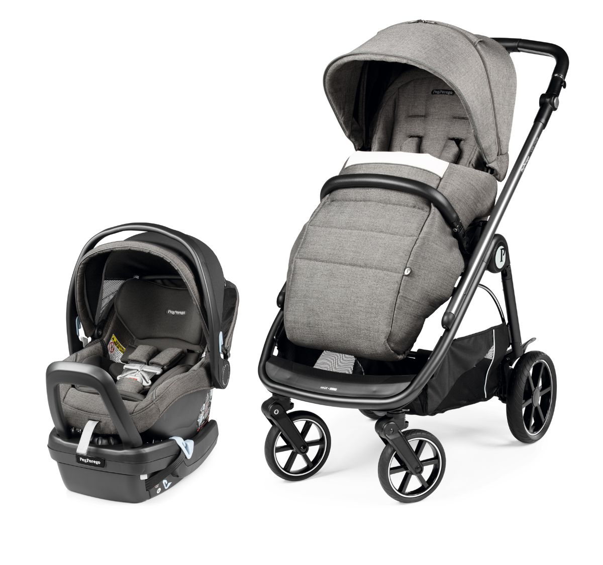 Peg Perego Veloce + Primo Viaggio Nido Travel System Bundle - City Grey