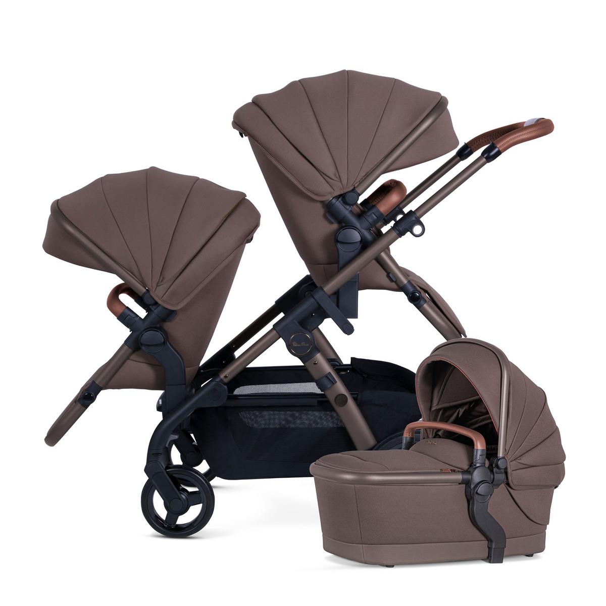 Silver Cross Wave 3 Complete Single-to-Double Stroller - Caramel